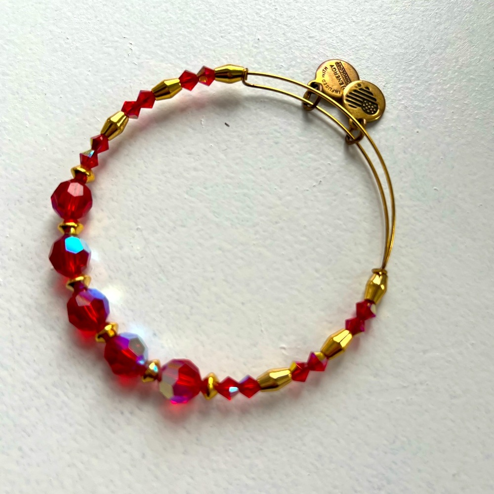 Red Aurora Crystal Alex and Ani bracelet